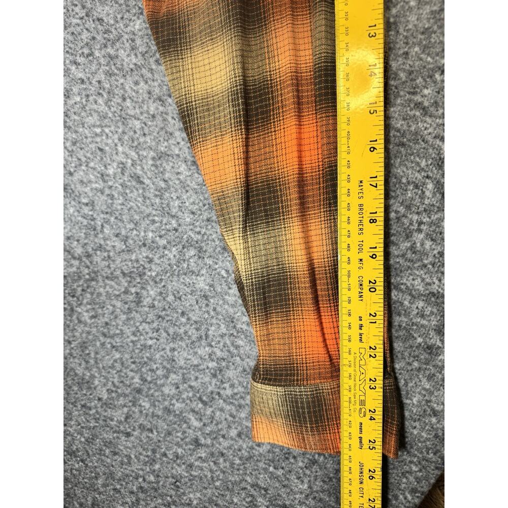 Columbia PHG Roughtail Flannel Men’s XXL Orange Brown Plaid Hunting Outdoor A262 - Picture 8 of 14